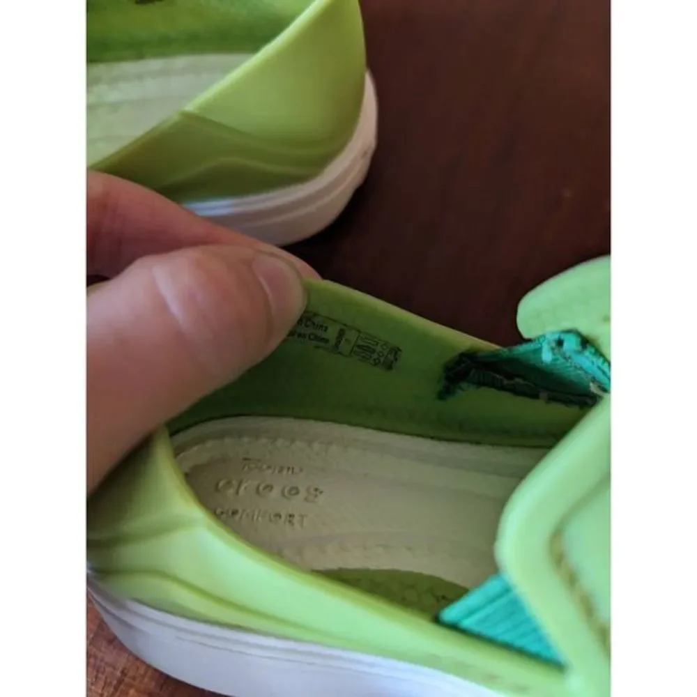 Crocs CitiLane Roka Slip On Sneaker Shoes‎ Perforated Green Size C7 7.5 Toddler - Picture 7 of 9